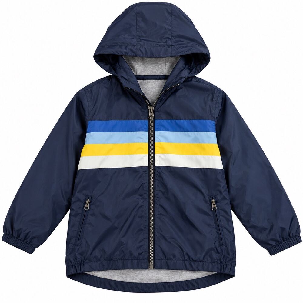 SHEIN Toddler Navy Blue Utility Jacket 2T | Soft Lined Hooded Fall Coat